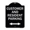 Signmission Reserved Parking Customer and Visitor Parking Heavy-Gauge Aluminum Sign, 24" x 18", BW-1824-23054 A-DES-BW-1824-23054 - alternate 1